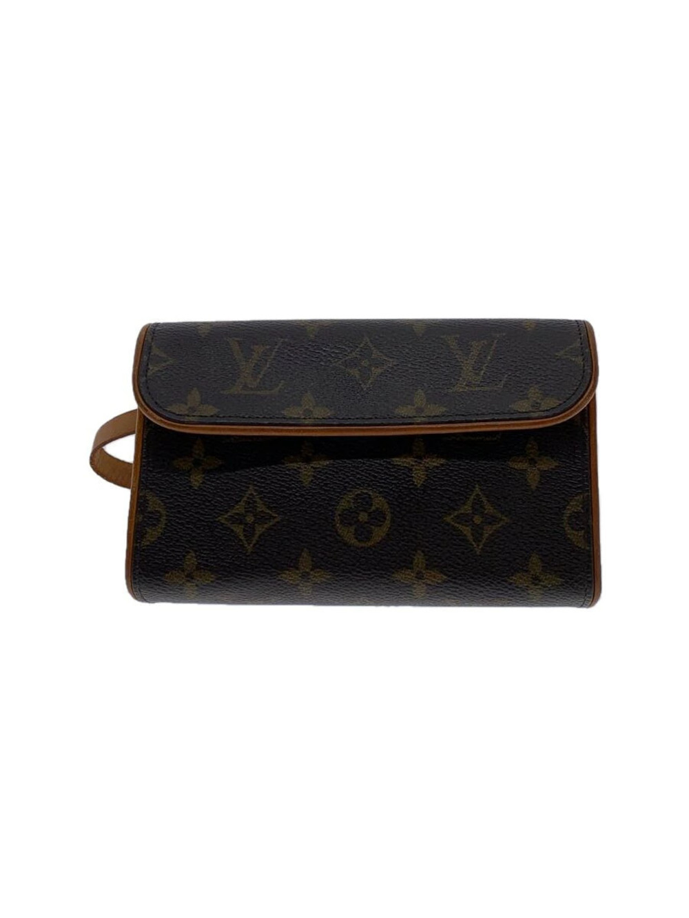 LOUIS VUITTON Pochette Florentine Monogram Canvas Brown